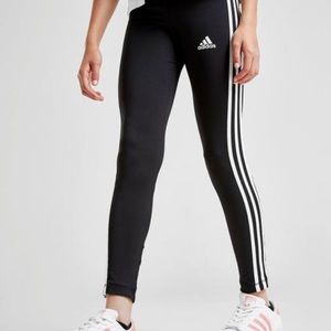 Black Adidas Girls Leggings